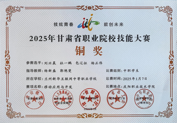 兰州新华学子在2025年甘肃省职业院校技能大赛中斩获佳绩！